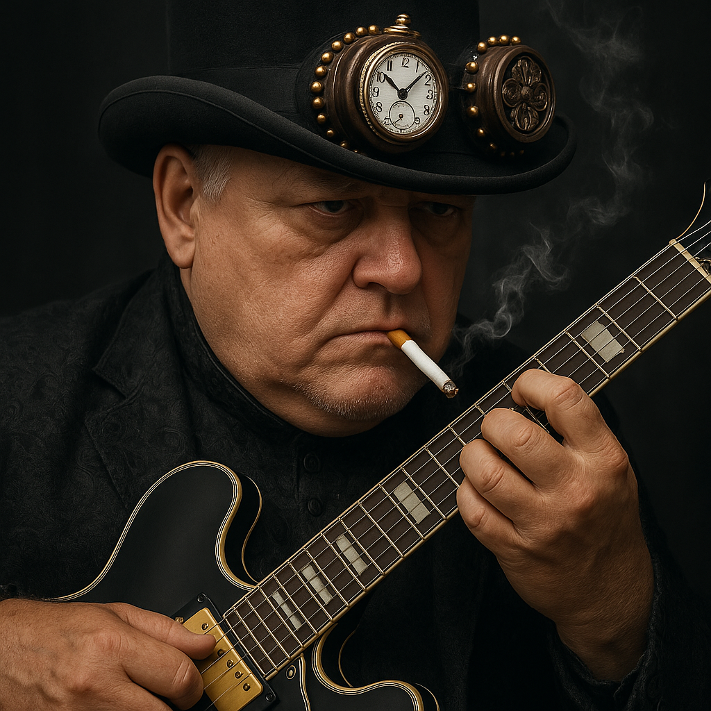 robert met gitaar